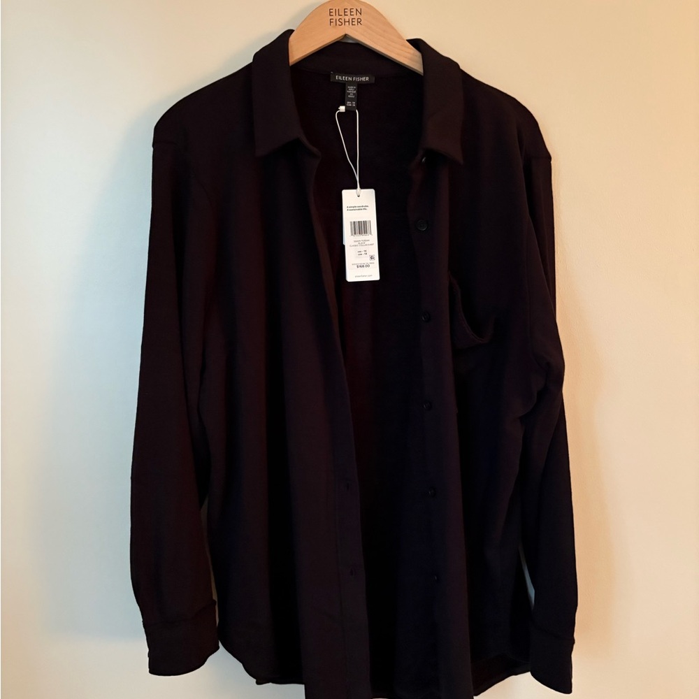 Eileen Fisher Lightweight Organic Cotton Terry Classic Shirt